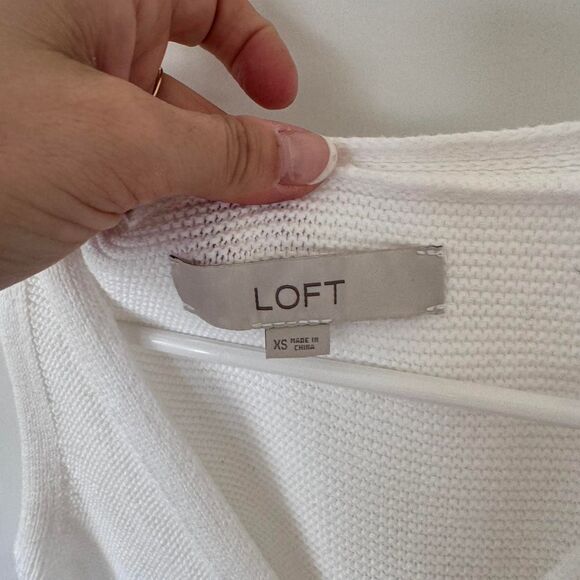 Loft Women's White Sweater Vest - Picture 3 of 5